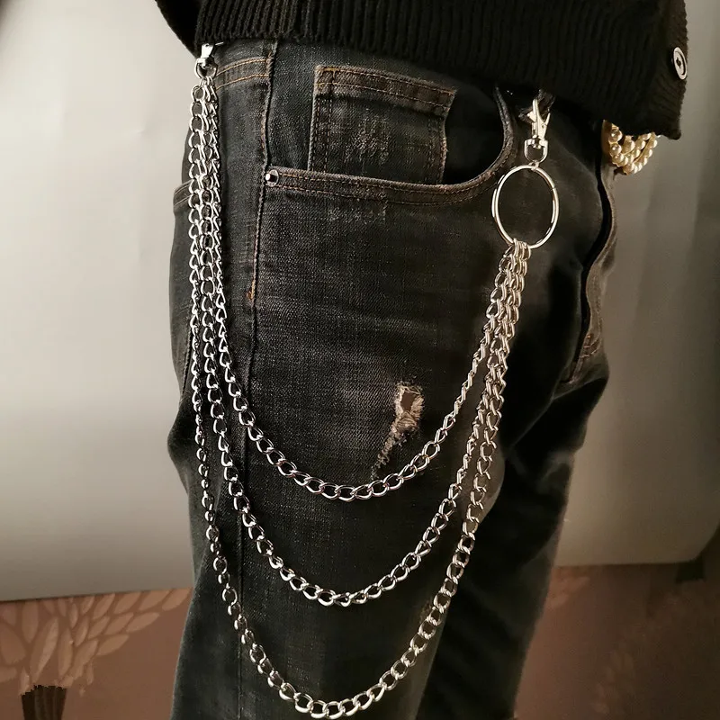 Body Jewelry Retainers - Metallgürtelkette HipHop Rock Punk Haken Hosen