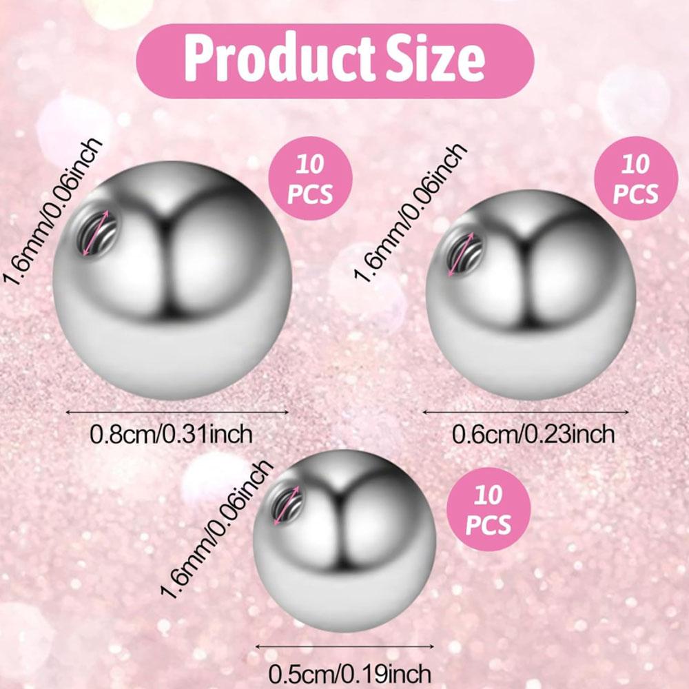 10/30-teiliges Set Ersatzkugel – Body Jewelry Replacement Ball Bewertung und Preis