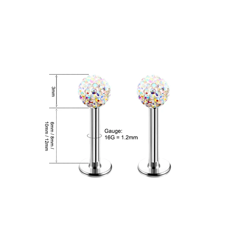 4 Stück 16G Lippen-Labret-Pier – Body Jewelry Surgical Steel Bewertung und Preis