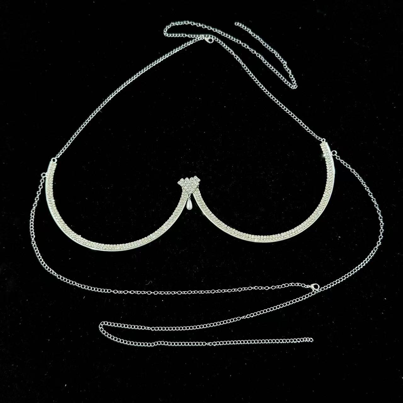 Damen-Bruststütz-Halskette mit – Body Jewelry Necklace Bewertung und Preis
