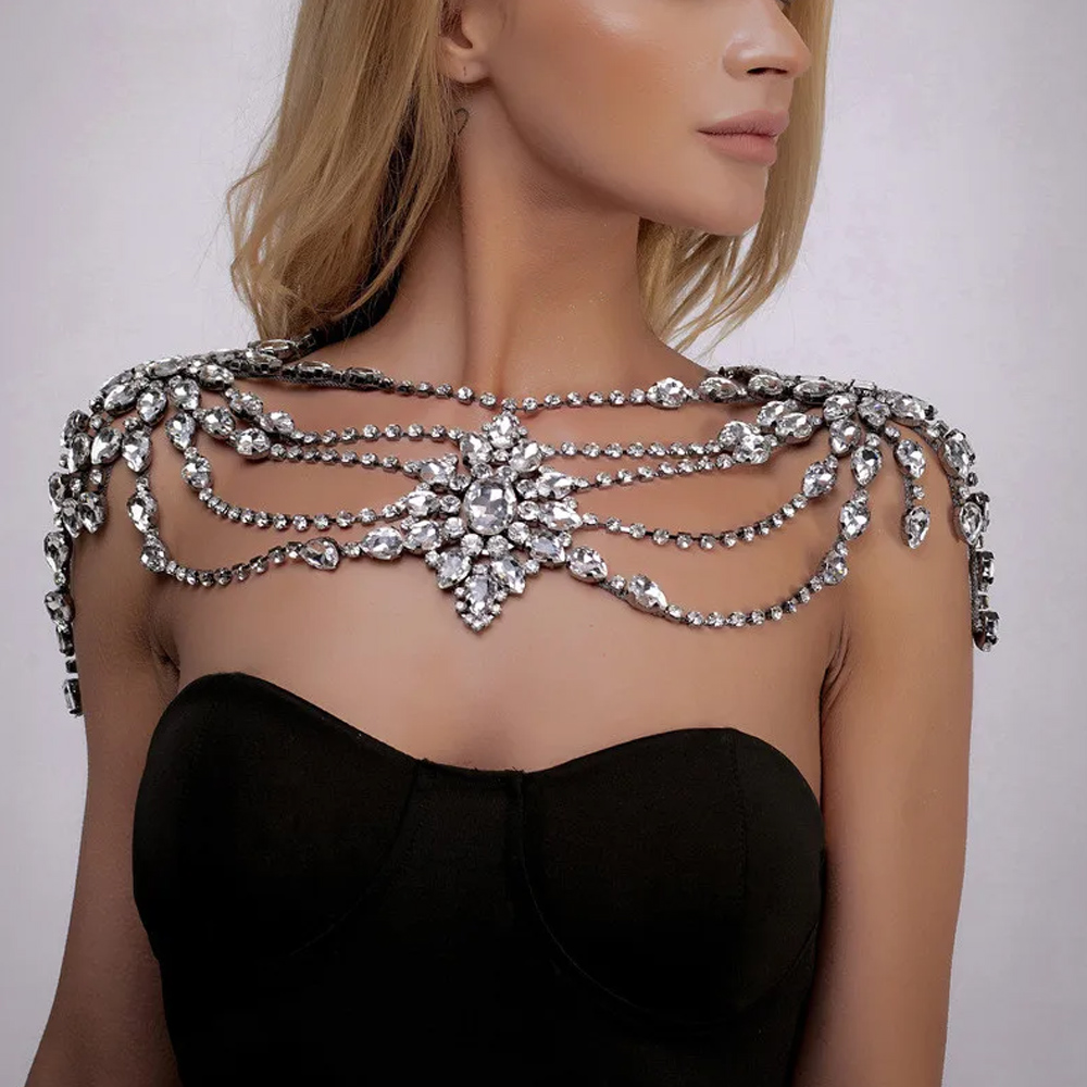 Boho Kristall Braut Schulterke – Body Jewelry Necklace Bewertung und Preis