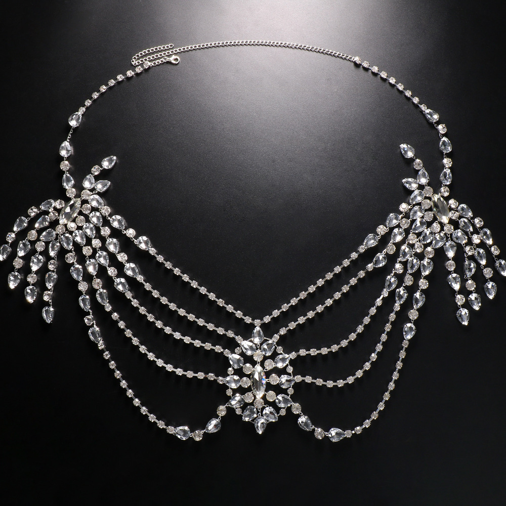 Boho Kristall Braut Schulterke – Body Jewelry Necklace Bewertung und Preis