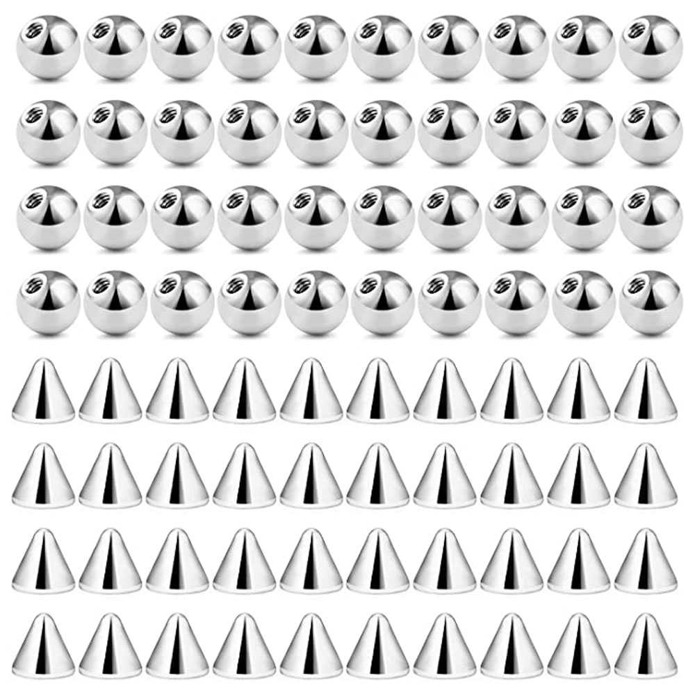 80 stücke 3-5mm 316l chirurgis – Body Jewelry Replacement Ball Bewertung und Preis
