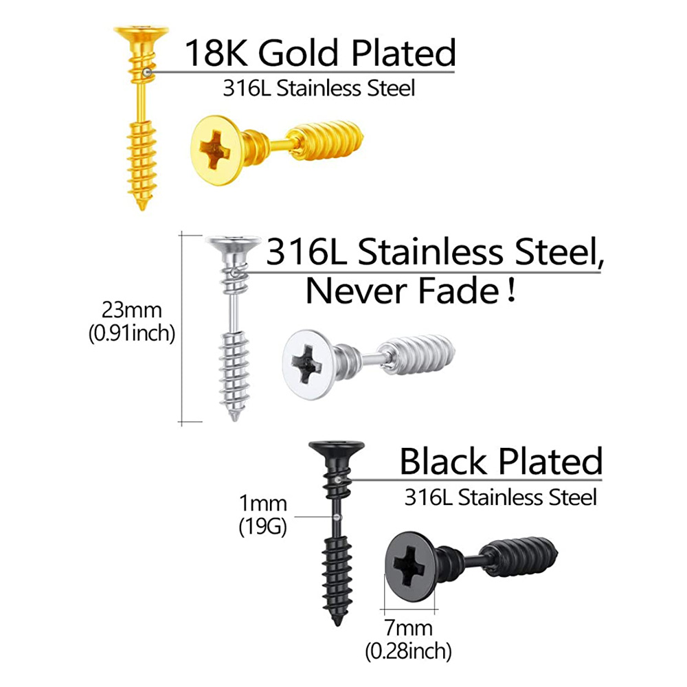 2 Stücke Chirurgenstahl Spike  – Body Jewelry Surgical Steel Bewertung und Preis