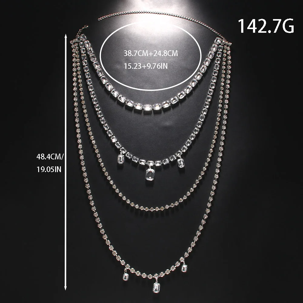 Glanz Strass Lange Quaste Zurü – Body Jewelry Necklace Bewertung und Preis